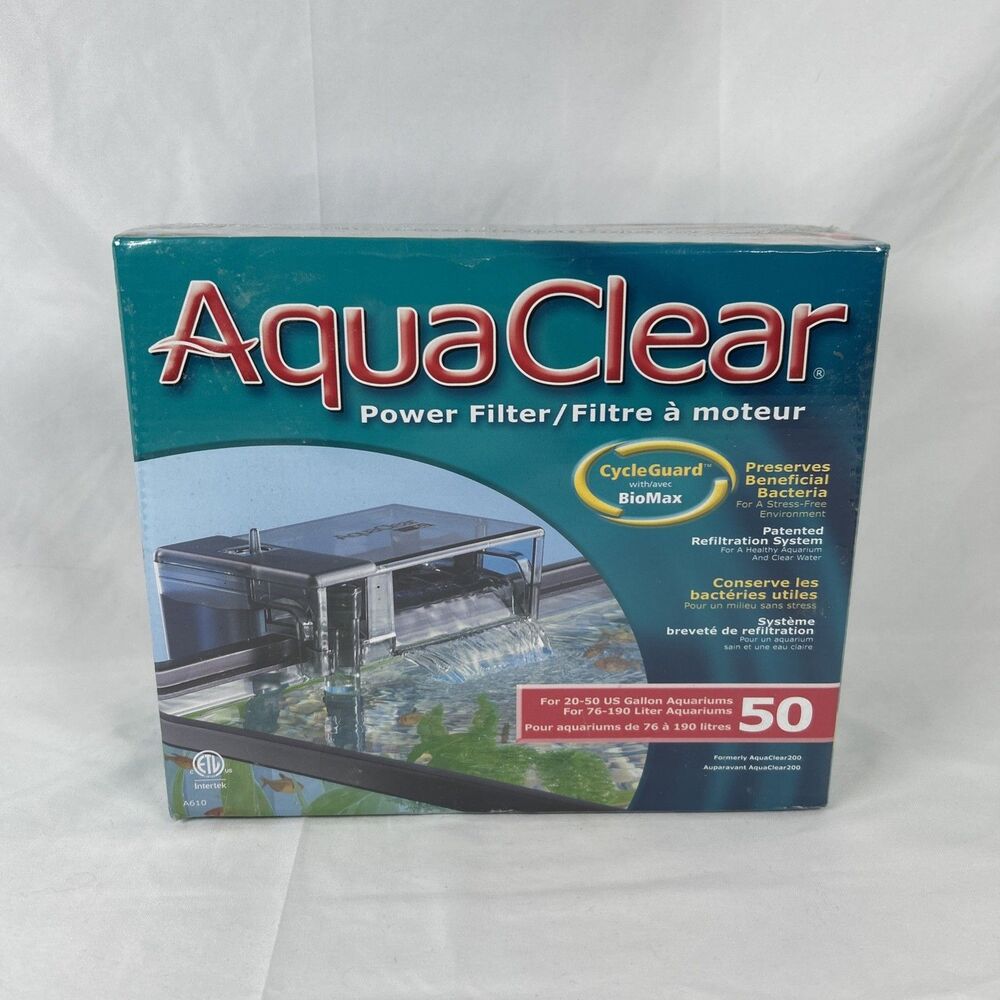 AquaClear 50 Power Filter for 20 to 50 Gallon Aquariums Multi-Stage Filter